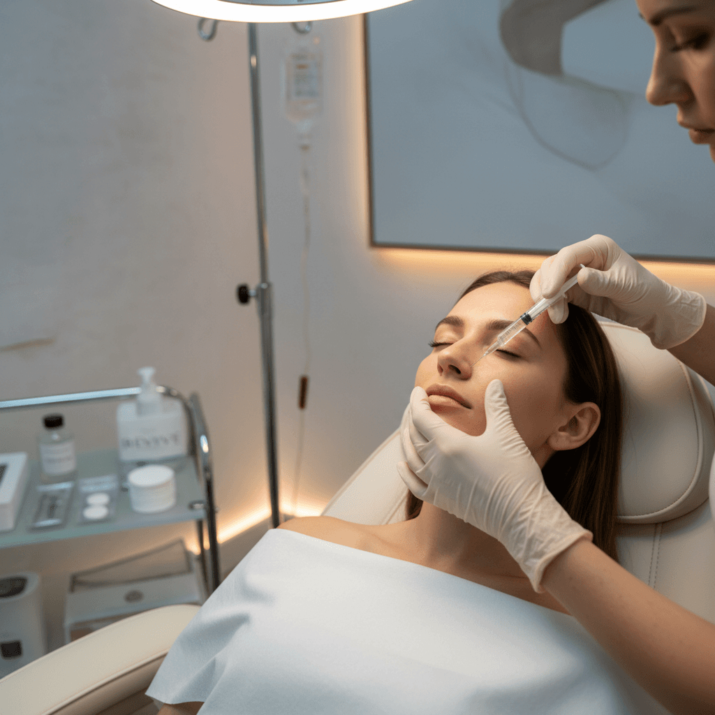 Client receiving regenerative medicine treatment