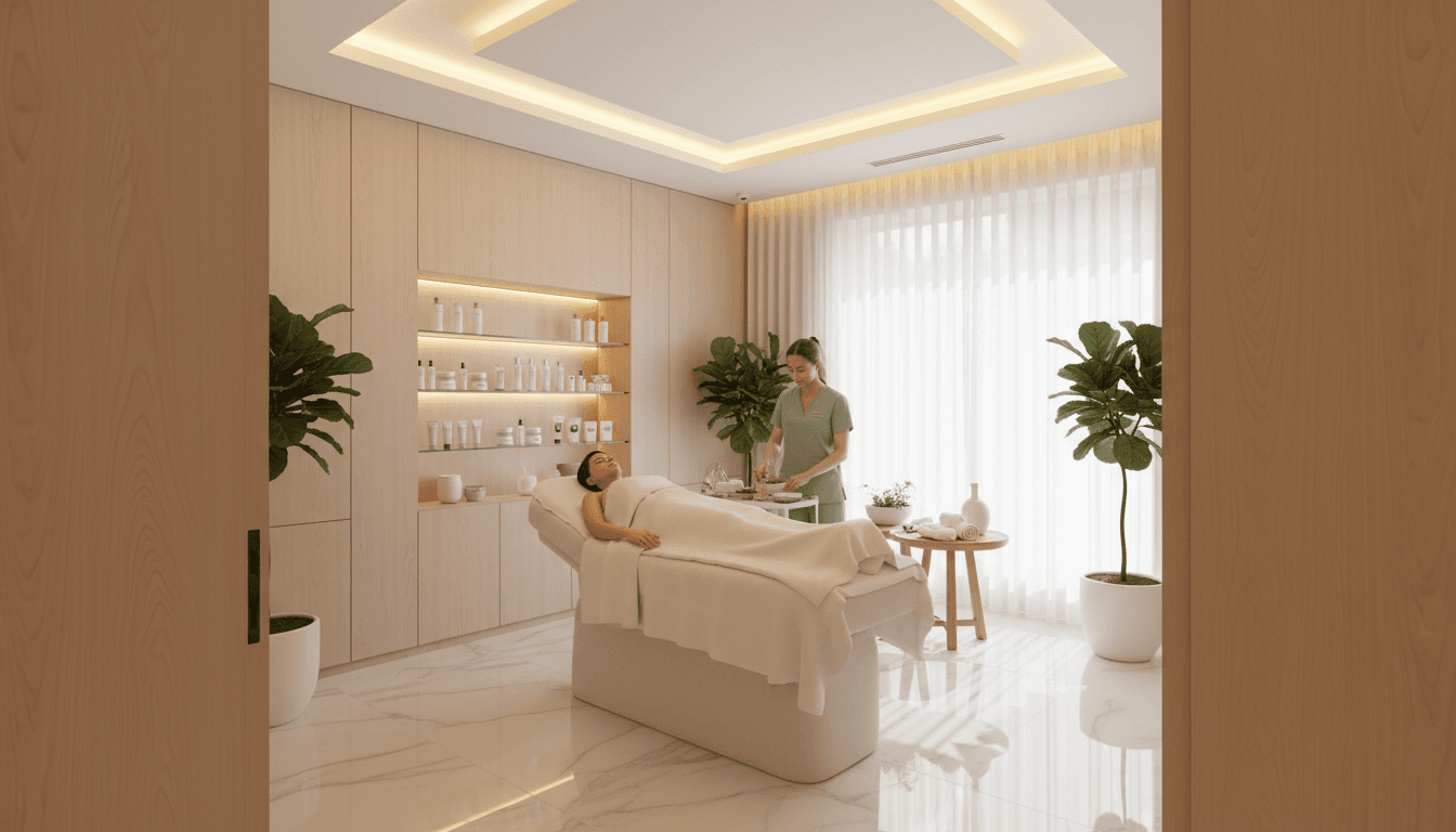 Luxury medical wellness suite treatment area