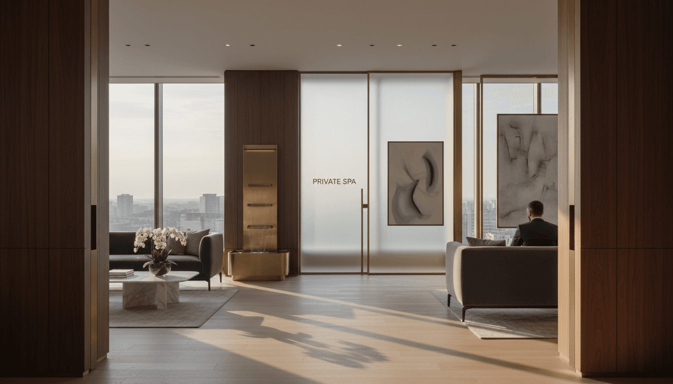 Modern luxury office reception area