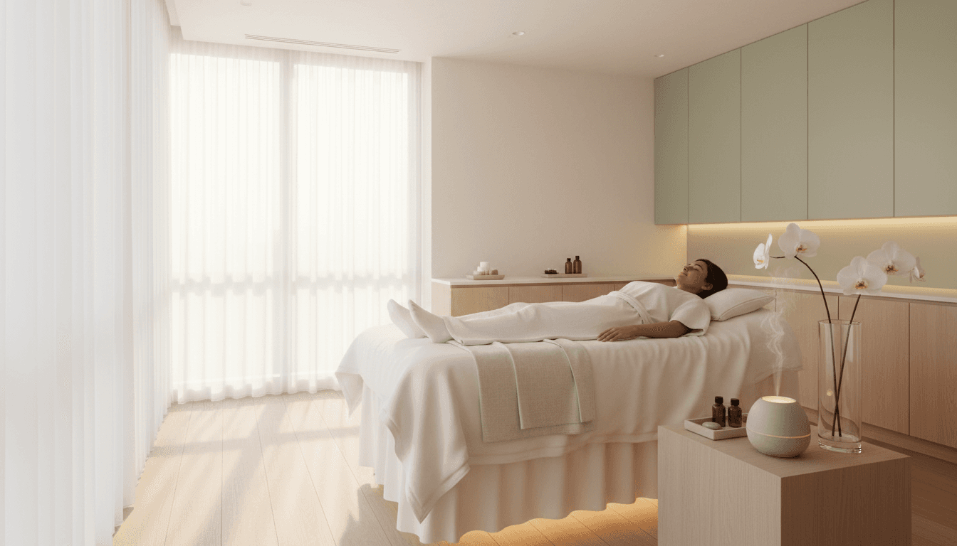 Luxury meditation and wellness room